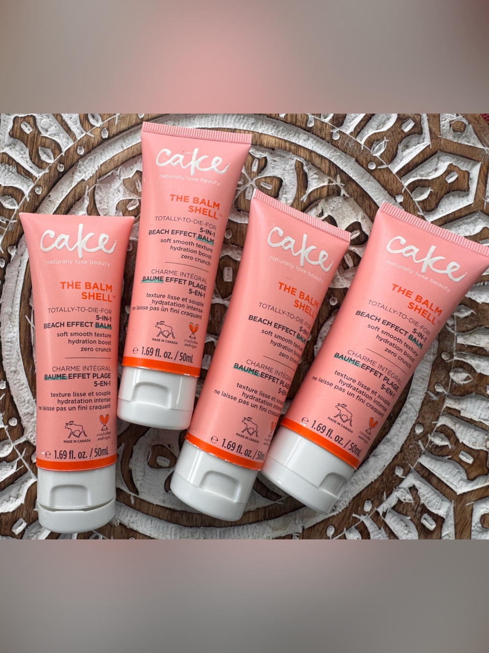 Cake The Balm Shell 5 in 1 Beach Effect Hair Balm Lot of 4 New